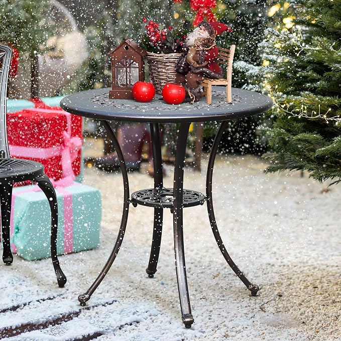 DWVO 25 Inches Round Patio Dining Table - Image 2