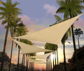 Amgo Custom Size 15' x 15' x 15' Beige Triangle Sun Shade Sail Order to Make by Amgo