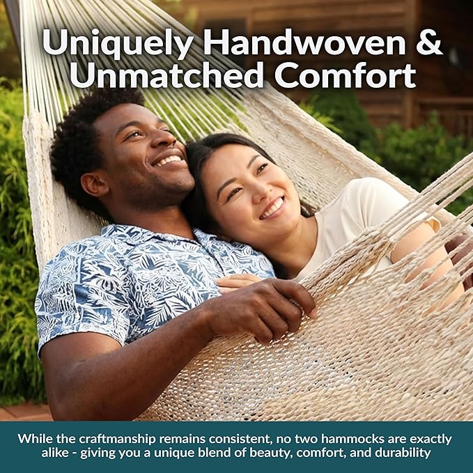 Sunnydaze Handwoven XXL Thick Cord Mayan Double Hammock - Image 2