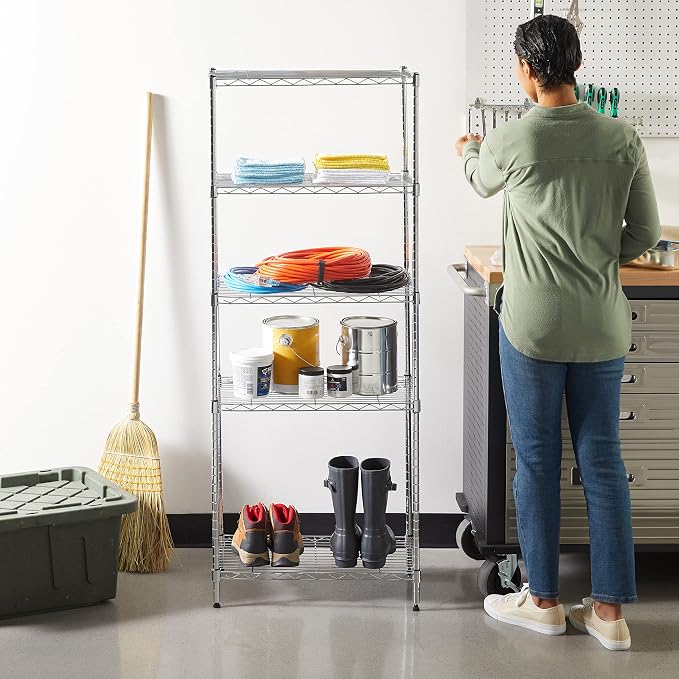 Amazon Basics 5-Shelf Adjustable Storage Shelving Unit - Image 2