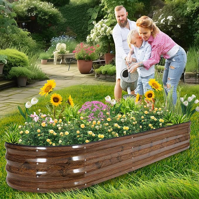 1MORE Galvanized Raised Garden Bed- Planter Garden Boxes Outdoor, Raised Beds - Image 2