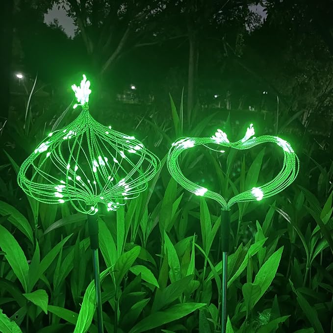JJGoo Solar Firework Lights, 2 Pack 150 LEDs 2 Lighting Modes Solar Lights - Image 8