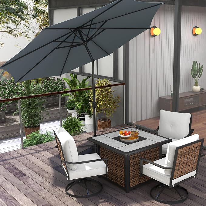 Abba Patio 9FT Lyon Outdoor Patio Umbrella Outdoor Table Umbrella - Image 2