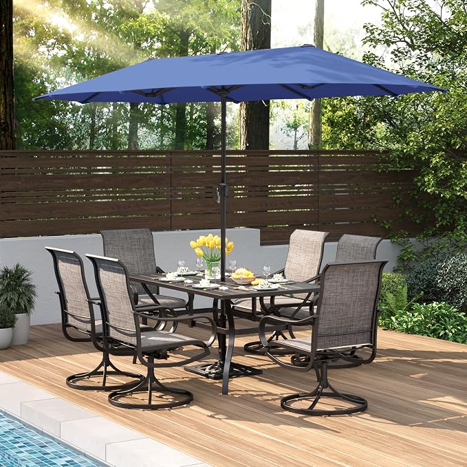 PHI VILLA 8 PCS Patio Dining Set by PHIVILLAThepioneerofcomfortablehouseholdsupplies