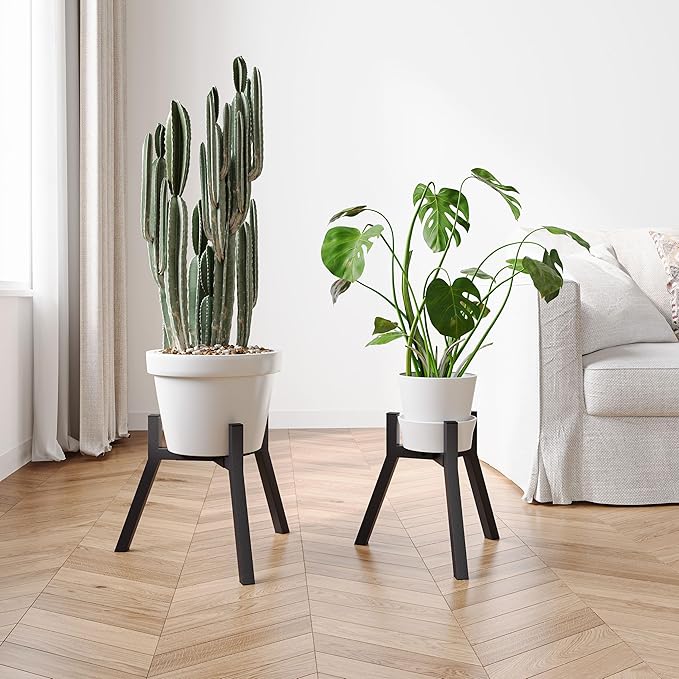 Adjustable Plant Stands Set of 2, Metal Small Plant Holder, Heavy Duty Stable - Image 2