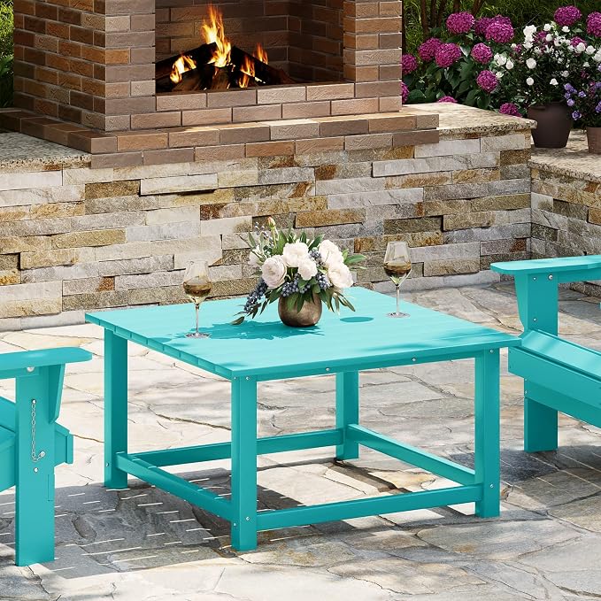 WestinTrends Malibu Low Outdoor HDPE Square Patio Coffee Table by WestinTrends