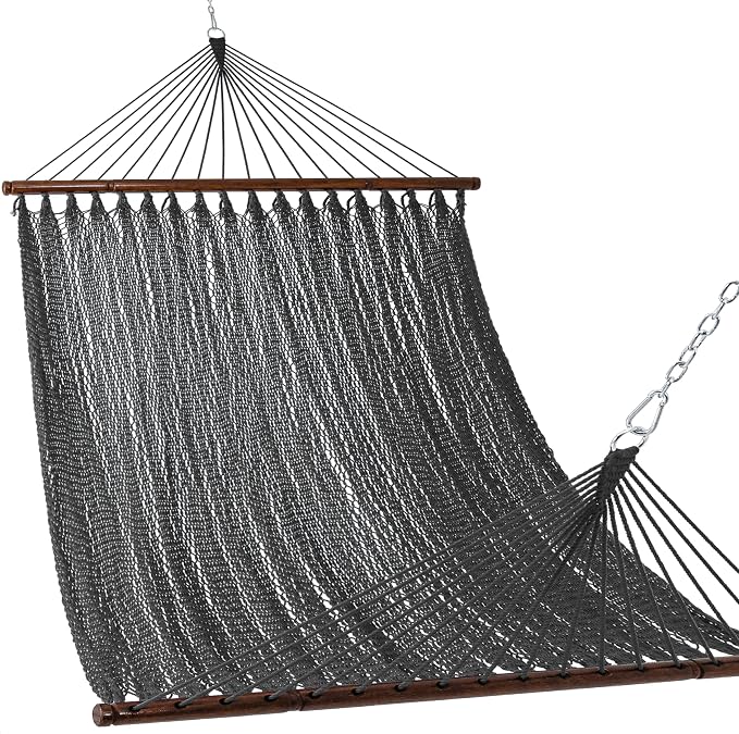 Lazy Daze Hammocks 10.5 FT Double 2 Person Caribbean Rope Hammock, Hand Woven by LazyDazeHammocks