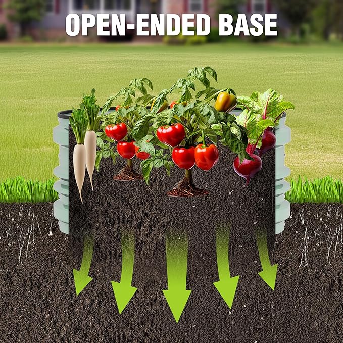 WORKPRO 3Pcs 2x2x1ft Galvanized Raised Garden Bed Set, Rust & Corrosion - Image 3