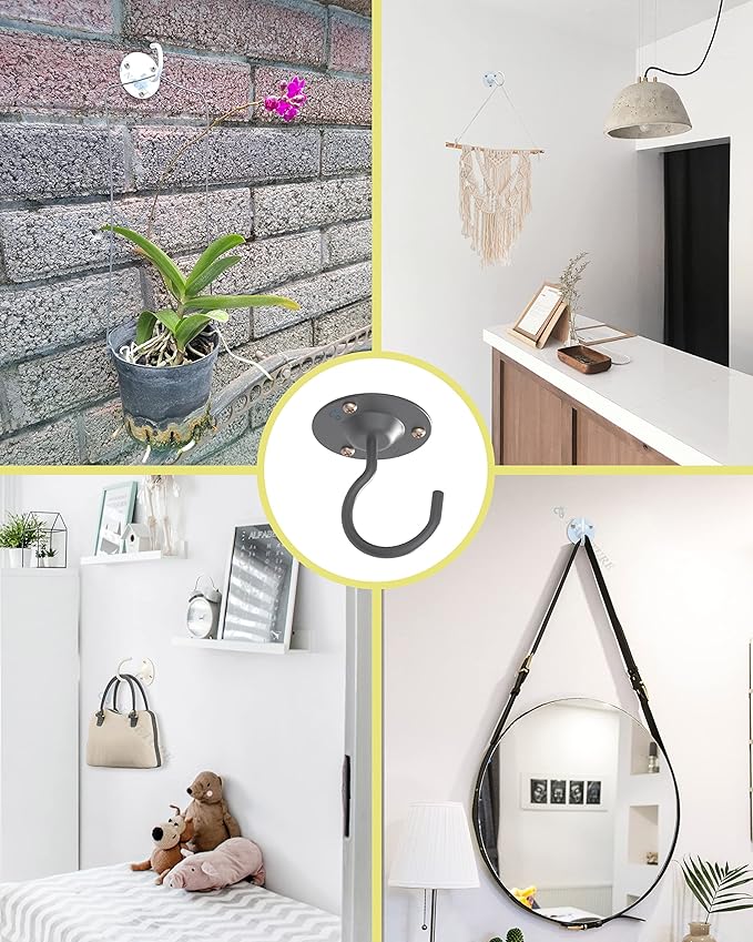 NACETURE Ceiling Hooks for Hanging Plants 3 Pack - Image 6