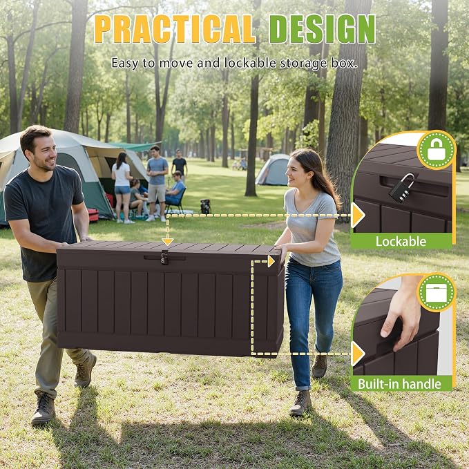 Greesum Outdoor Storage Box 82 Gallon Storage Bin - Image 4