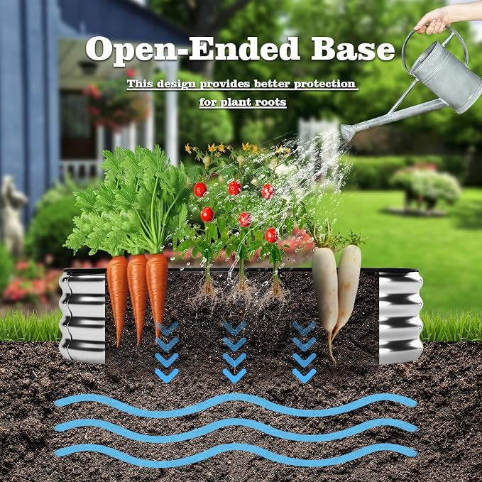 Galvanized Metal Planter Raised Garden Bed Kit - Image 5