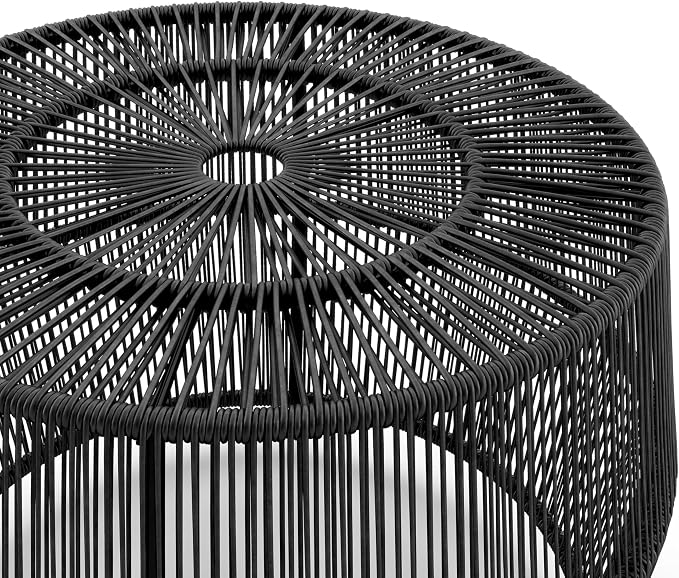 Furniture of America Ysar Boho Rattan Round Coffee Table Outdoor - Image 13