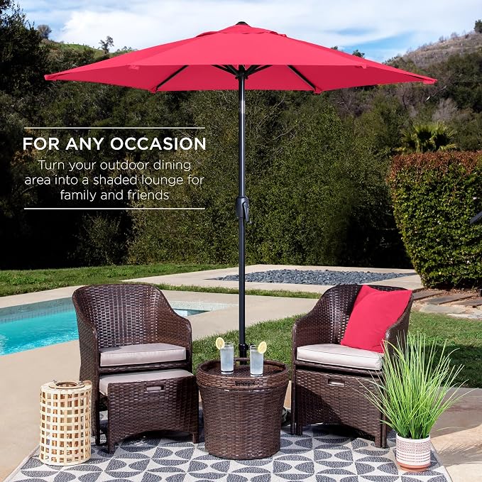 Best Choice Products 7.5ft Heavy-Duty Round Outdoor Market Table Patio Umbrella - Image 3