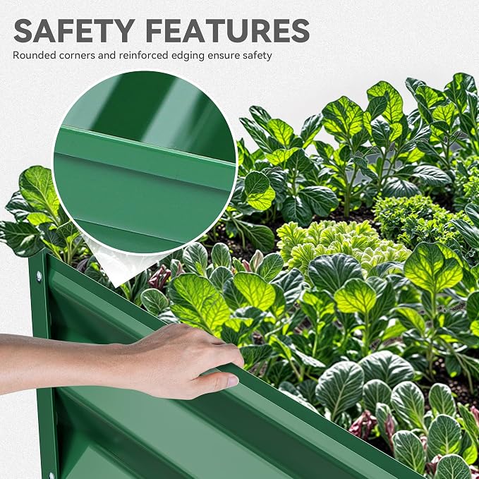 YITAHOME 72x36x18 in 2pcs Galvanized Raised Garden Bed Kit, Large Metal Planter - Image 6