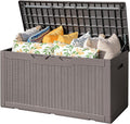 Flamaker Outdoor Storage Box 100 Gallon Waterproof Resin Deck Box Delivery Box by Flamaker