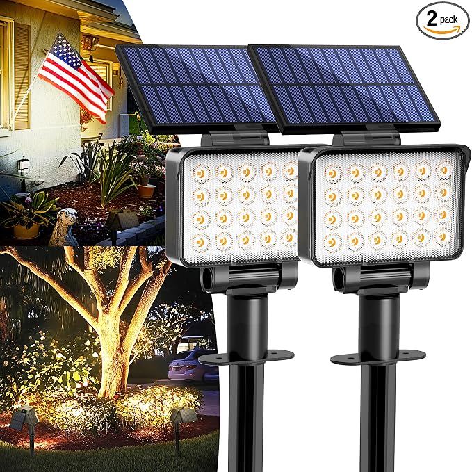 Solar Spot Lights Outdoor Waterproof by COOZAMING
