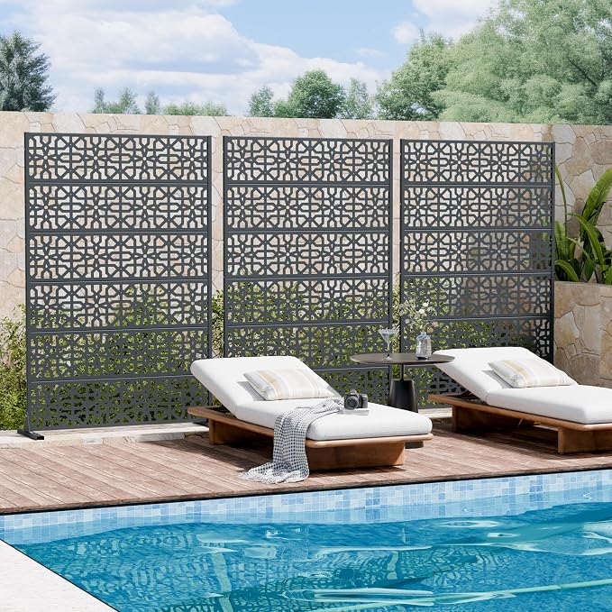 Casaphoria Metal Privacy Screen Outdoor, Drakgrey-Perilla - Image 7