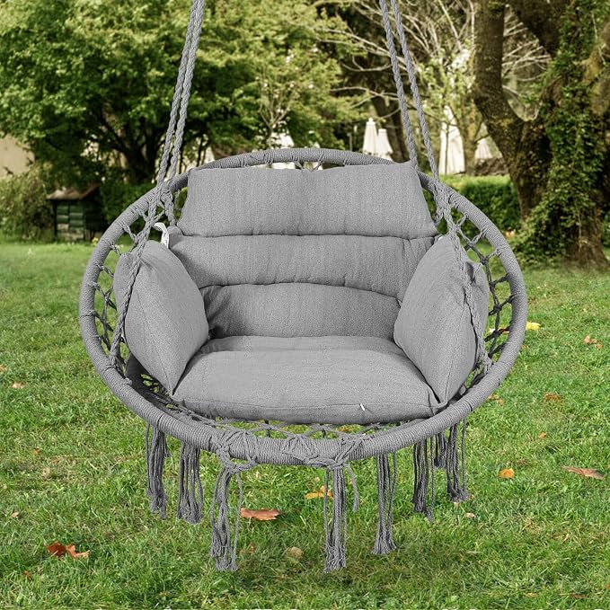 Goutime Hammock Chair, Macrame Hanging Swing Chairs - Image 8