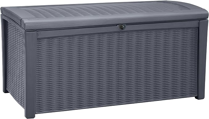 Keter Outdoor Storage Deck Box for Patio, Backyard & Garden, 110 Gal, Organizing by Keter