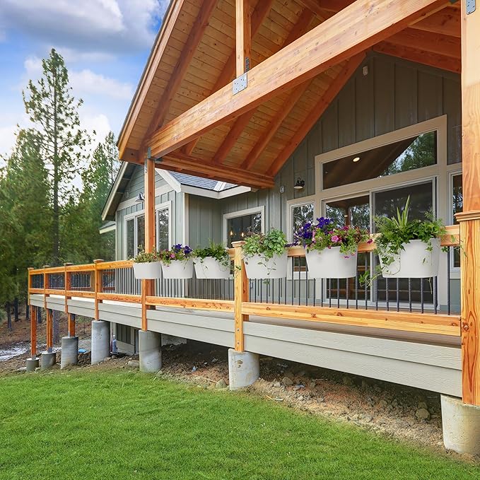 Beautiful Hanging Flower Pots for Outside Railing Or Fence - Image 9