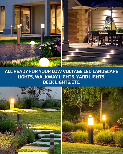 DEWENWILS 150W Low Voltage Landscape Lighting Transformer, 120V to 12/15V AC - Image 7