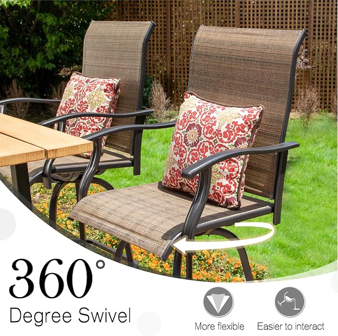 Sophia & William Outdoor Bar Set, Patio Bar Table & Chairs Set, Bar Height - Image 2