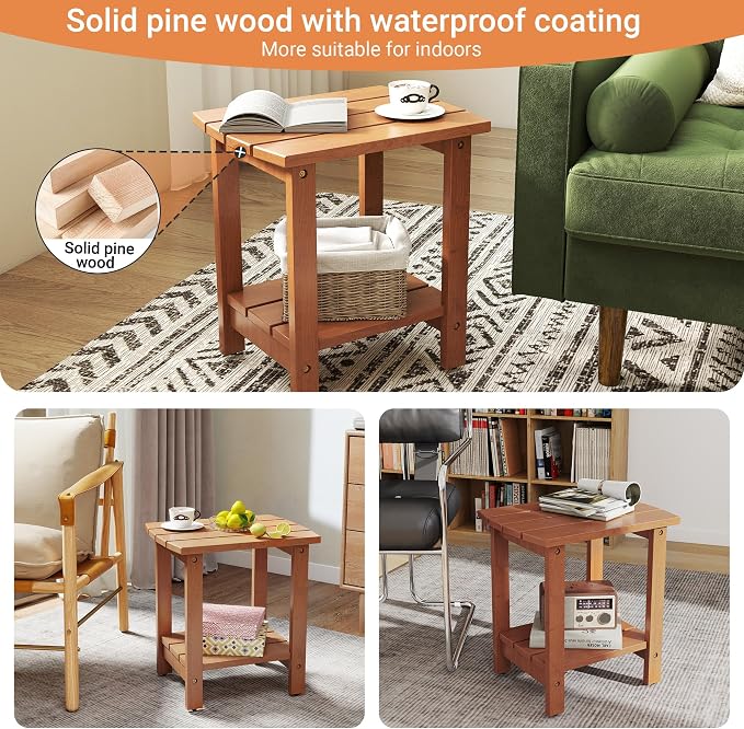 2-Tier Adirondack Side Table 17" - Image 4