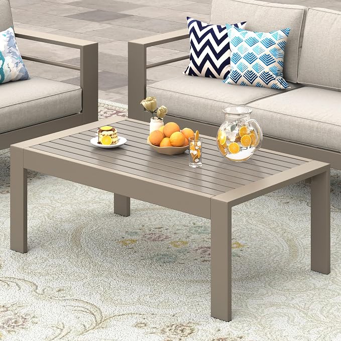 Wisteria Lane Outdoor Furniture Patio Coffee Table, Ourdoor Rectangle Coffee by WisteriaLane