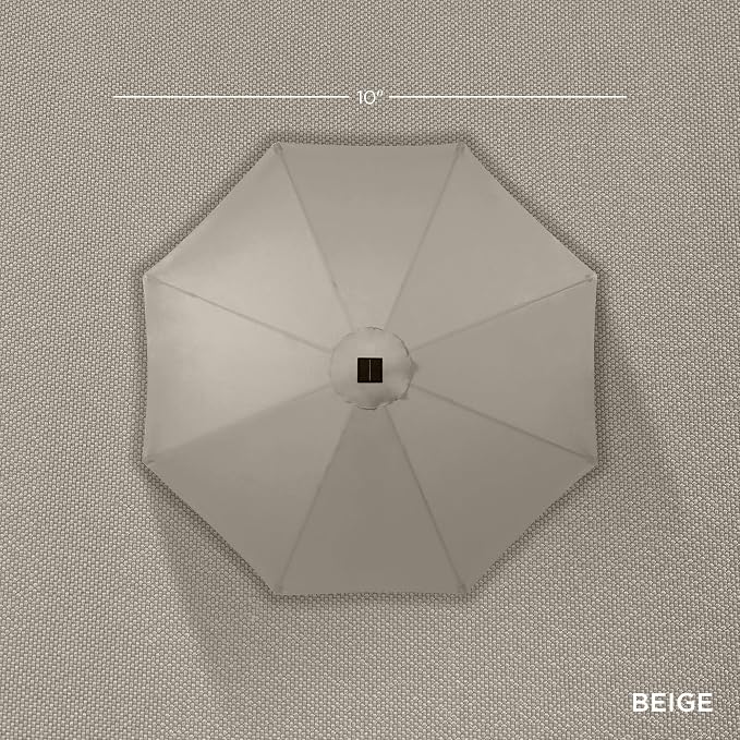 Best Choice Products 10ft Solar Polyester LED Lighted Patio Umbrella w/Tilt - Image 4