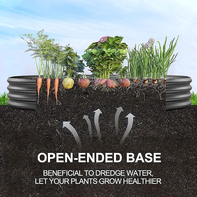 Land Guard 8×4×1 ft Galvanized Raised Garden Bed Kit，Raised Garden Boxes Outdoor - Image 5