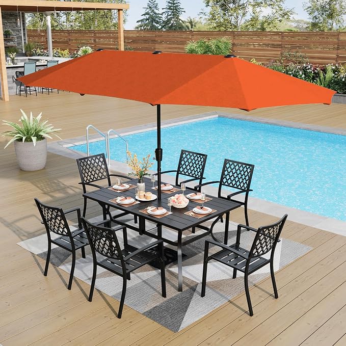 PHI VILLA 8 Piece Patio Dining Set - Image 5