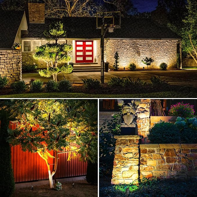 SUNVIE All-in-One Low Voltage Landscape Lighting Kit, 6W Landscape Lights Wired - Image 6
