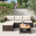 Wisteria Lane Small Patio Furniture Set, All-Weather Wicker Outdoor Sectional by WisteriaLane