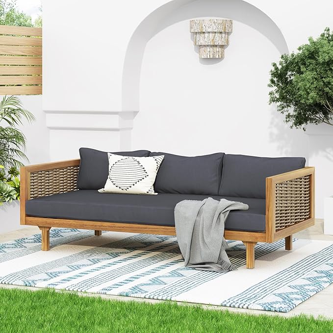 Christopher Knight Home Claremont Patio Sofa and Coffee Table Set, 2 Piece - Image 8
