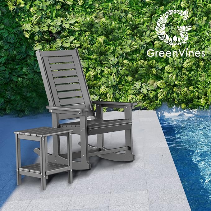 GREENVINES Outdoor Rocking Chair Set | 3-Piece | 2 Rocking Chairs - Image 2