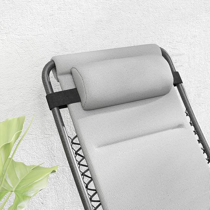 Outsunny Zero Gravity Chairs Set of 2, Reclining Folding Zero Gravity Lounge - Image 8