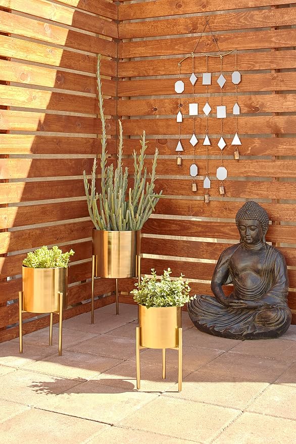 Deco 79 Metal Indoor Outdoor Planter Large Planter Pot - Image 4