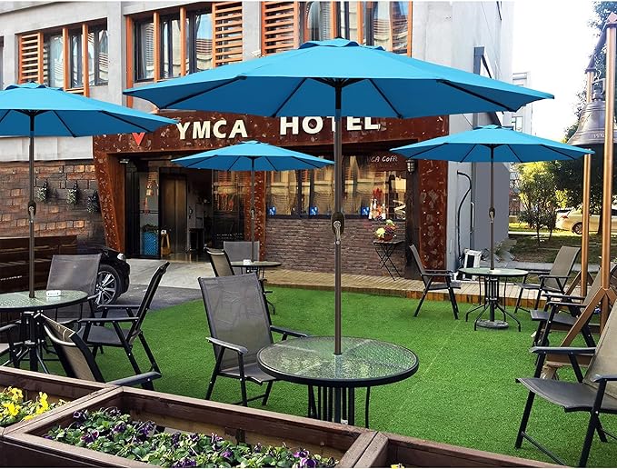 Blissun 9' Outdoor Patio Umbrella, Outdoor Table Umbrella, Yard Umbrella - Image 6