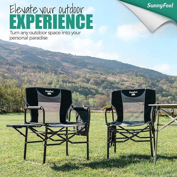 SUNNYFEEL Oversized Camping Directors Chair 500 LBS Heavy Duty, Portable - Image 4