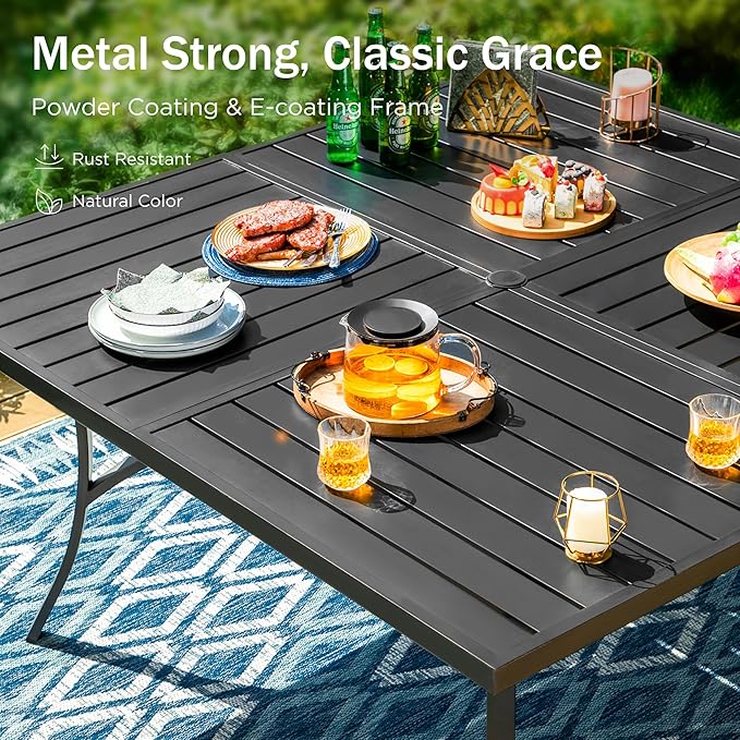 PHI VILLA Large Outdoor Square Dining Table - Image 7