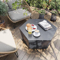 UPHA Outdoor Hexagon Coffee Table, Small Modern Minimalist Accent Tables by UPHA