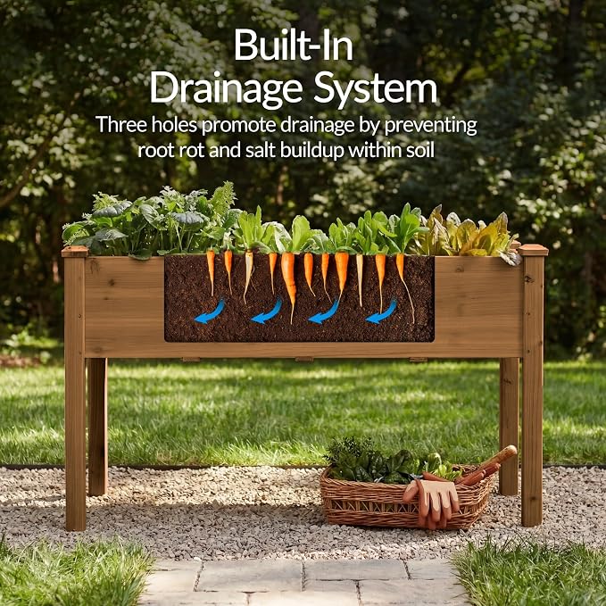 Best Choice Products 48 x 24 x 30 Inches Raised Garden Bed, Elevated Wood - Image 4