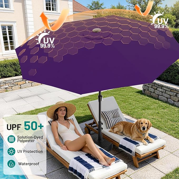 AreShark 9 FT Patio Umbrella for Outdoor, Outdoor Table Umbrella - Image 4