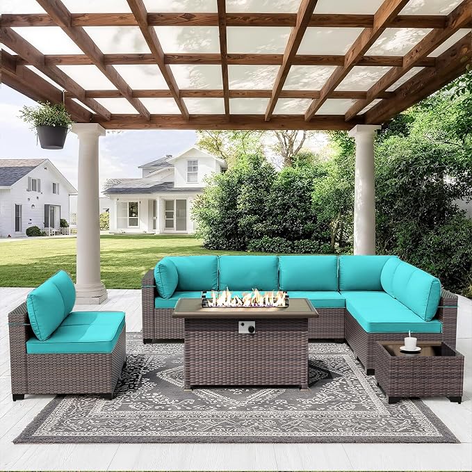ALAULM 10 Pieces Outdoor Patio Furniture Set - Image 6