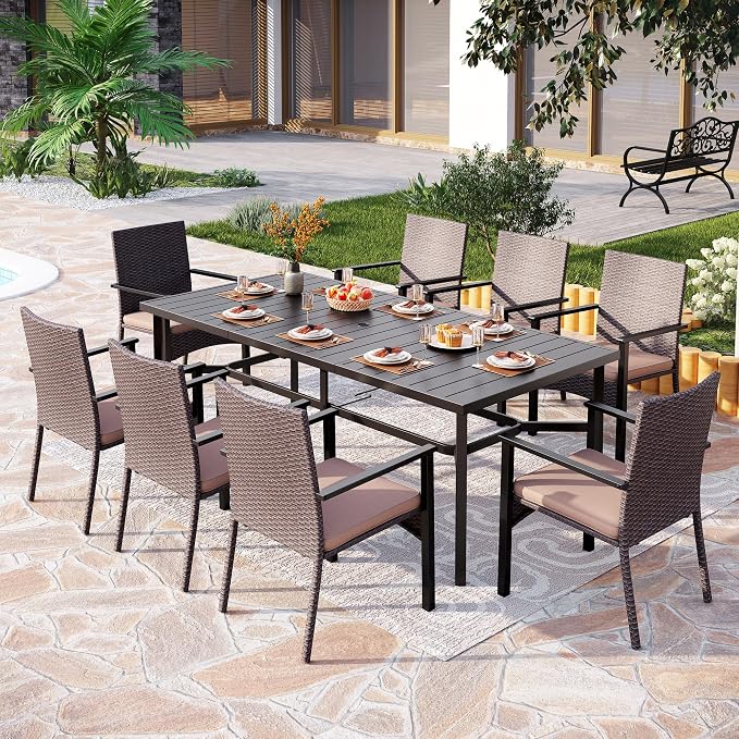 PHI VILLA 9 Pieces Outdoor Dining Set - Image 2