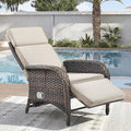 Zero Gravity Wicker Patio Recliner Chair by JelwalyPatioFurnitureSet