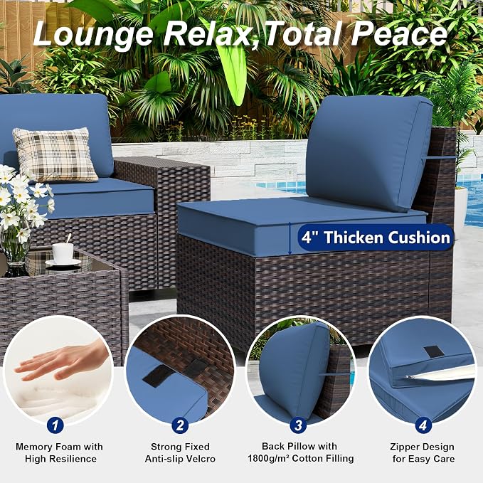 10 Pieces Patio Furniture Set - Image 6