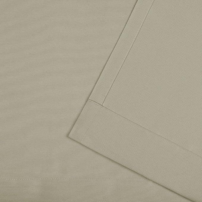 NICOLE MILLER NEW YORK Canvas Indoor/Outdoor Grommet Top Curtain Panel Pair - Image 4