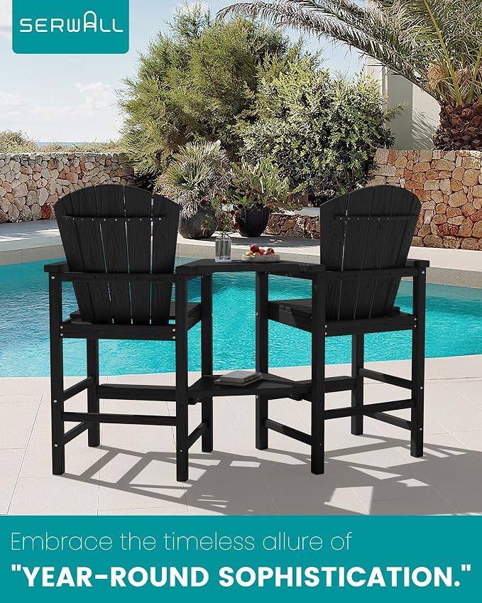 SERWALL Tall Adirondack Chairs Set of 2 - Image 6