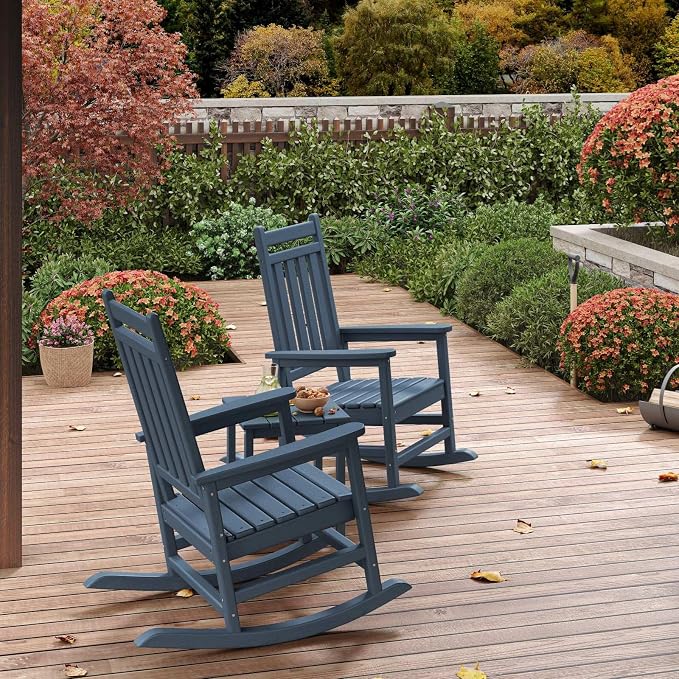 HDPE Rocking Chair Outdoor Set of 4 - Image 7